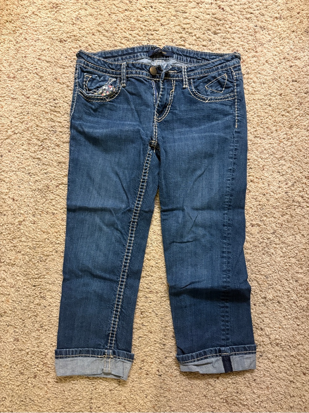 Dark Blue Women's Capri Jeans